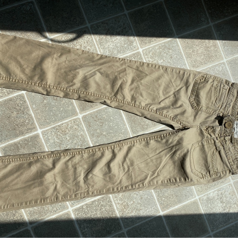 Vintage Y2K Low-rise Tan Aeropostale Flare Pants